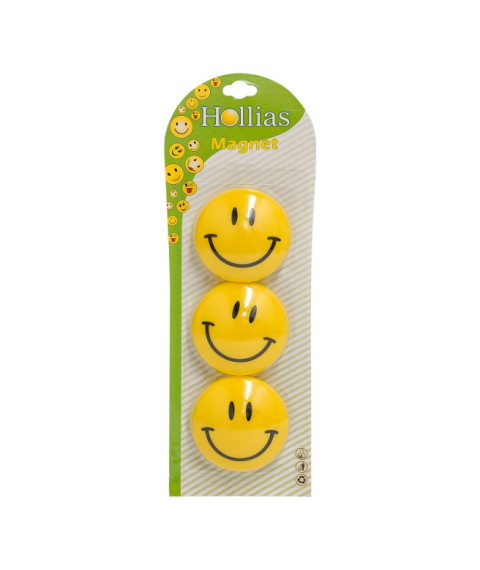 Magneți "Smile" 50 mm, 3 buc